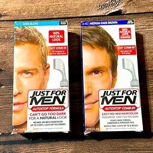 Lot of 2 - Just For Men Haircolor - A-40 Medium-Dark Brown, A-15 Dark Blond